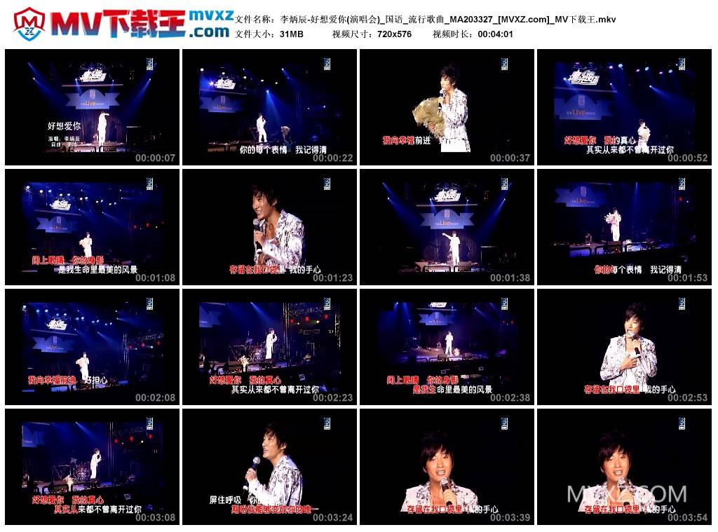 李炳辰-好想爱你(演唱会)_国语_流行歌曲_MA203327